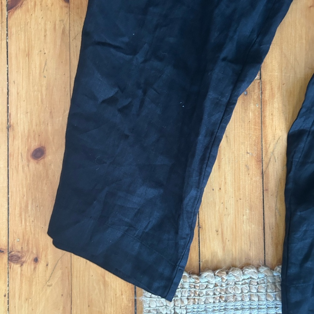 Quince Charcoal 💯Linen Pant Large - Picture 4 of 10